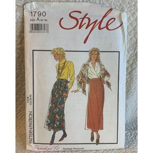 Style Misses Wrap Skirt Sewing Pattern Size 8 10 12 14 16 18 1790 - uncut